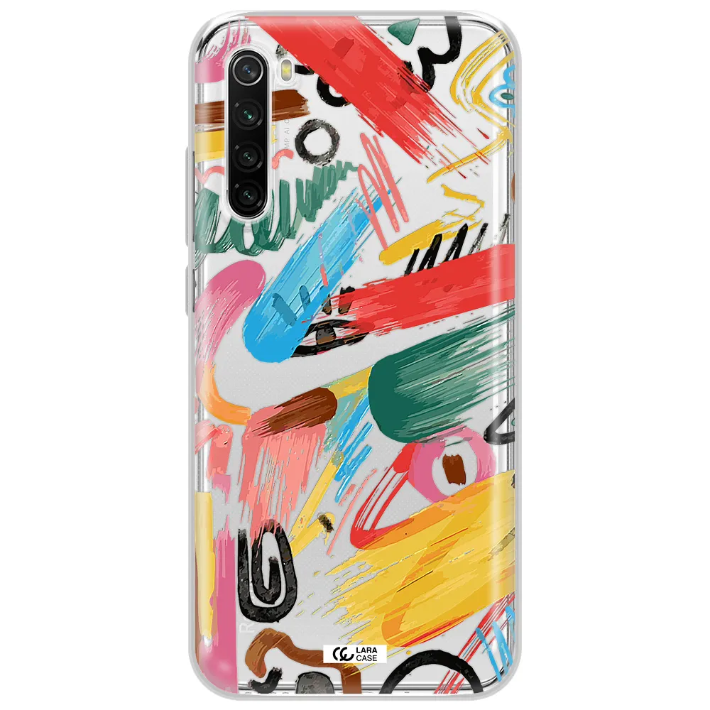 Oil Paint Abstract Xiaomi Redmi Note 8T Clear Tpu Case