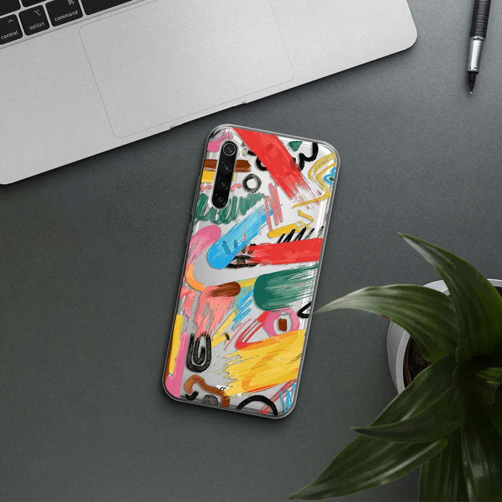 Oil Paint Abstract Xiaomi Redmi Note 8T Clear Tpu Case