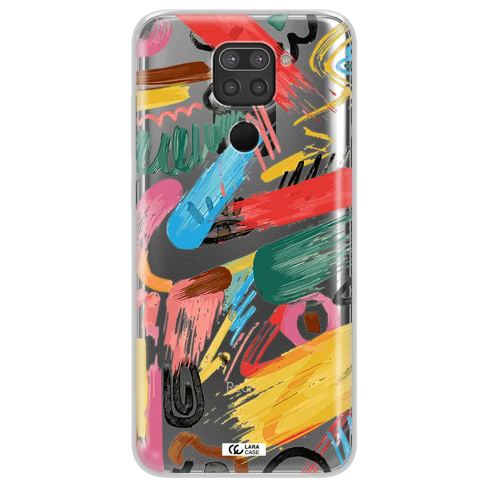 Oil Paint Abstract Xiaomi Redmi Note 9 Clear TPU Case