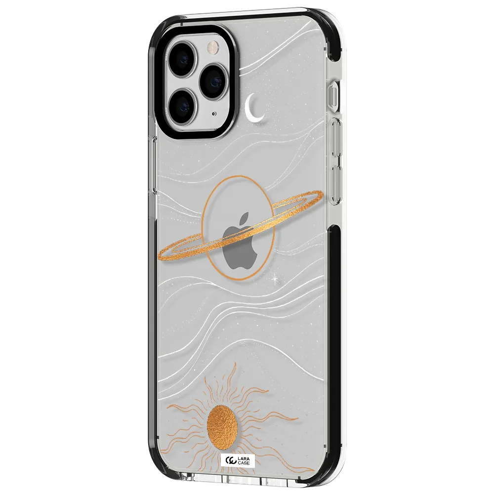 Saturn Apple iPhone 11 pro impact black border Case