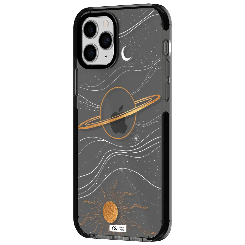 Saturn Apple iPhone 11 pro impact Smoke Black Case