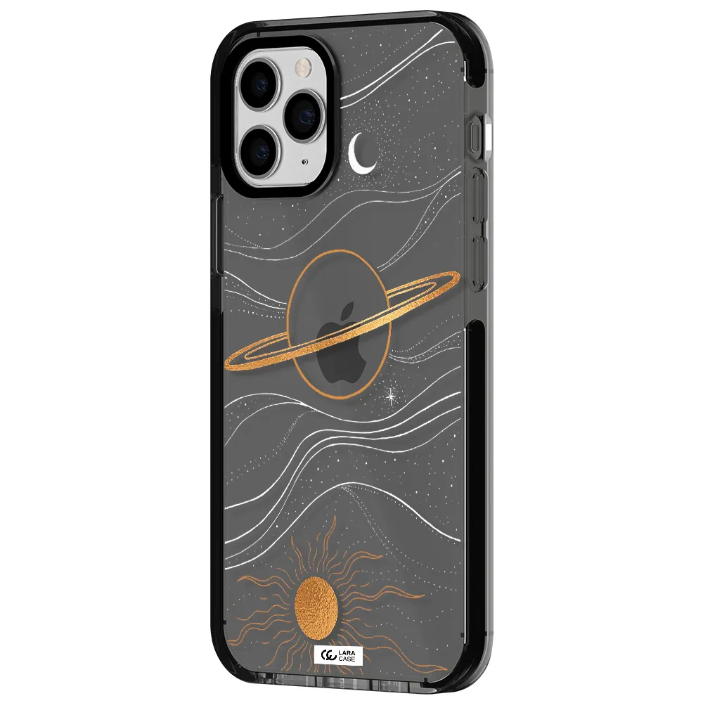 Saturn Apple iPhone 11 pro max impact Smoke Black Case