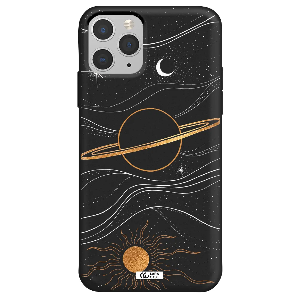 Saturn Apple iPhone 11 pro max Silicone black Case