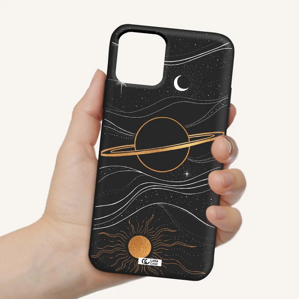 Saturn Apple iPhone 11 pro max Silicone black Case