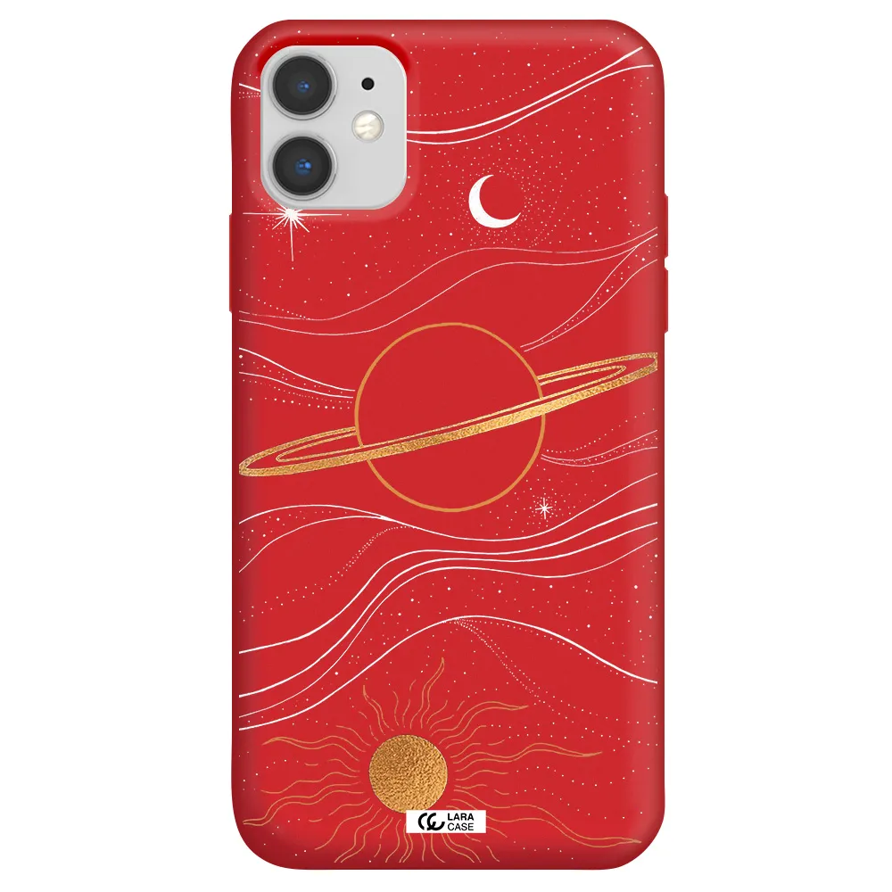 Saturn Apple iPhone 11 Silicone Imperial Red Case