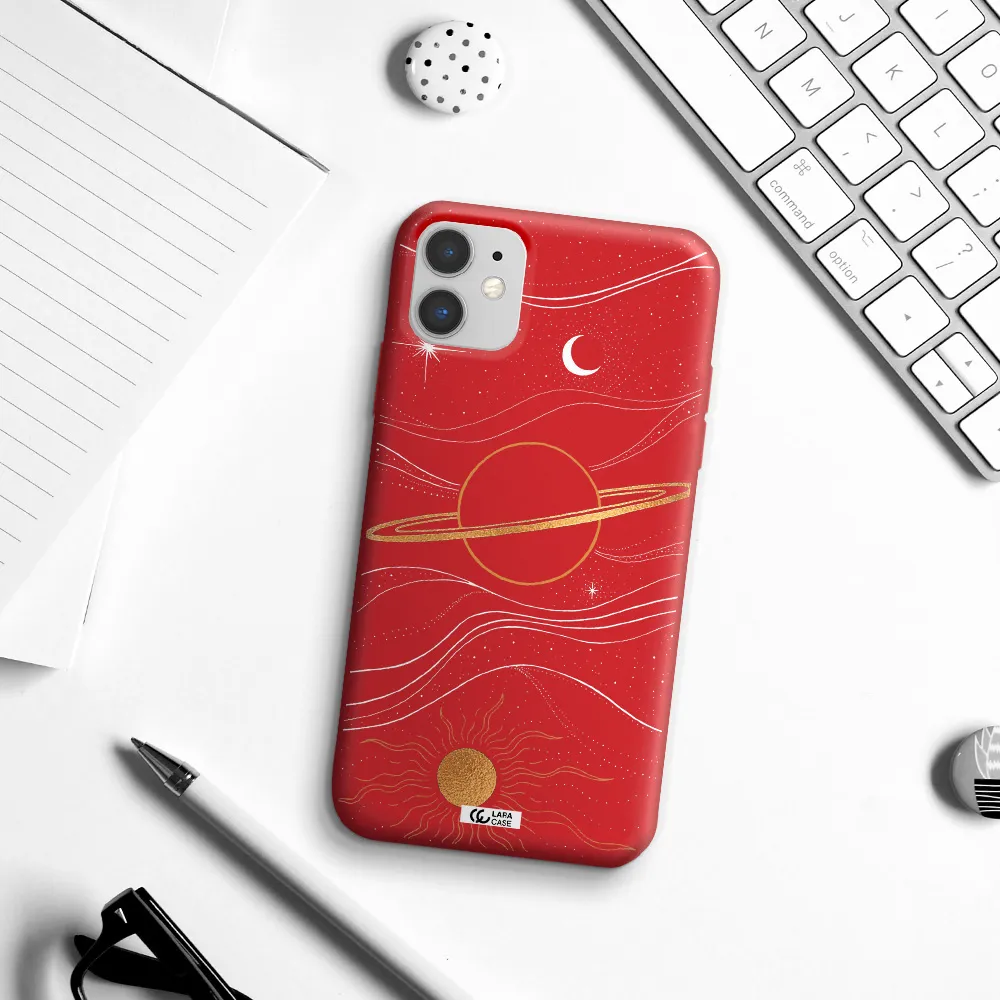 Saturn Apple iPhone 11 Silicone Imperial Red Case