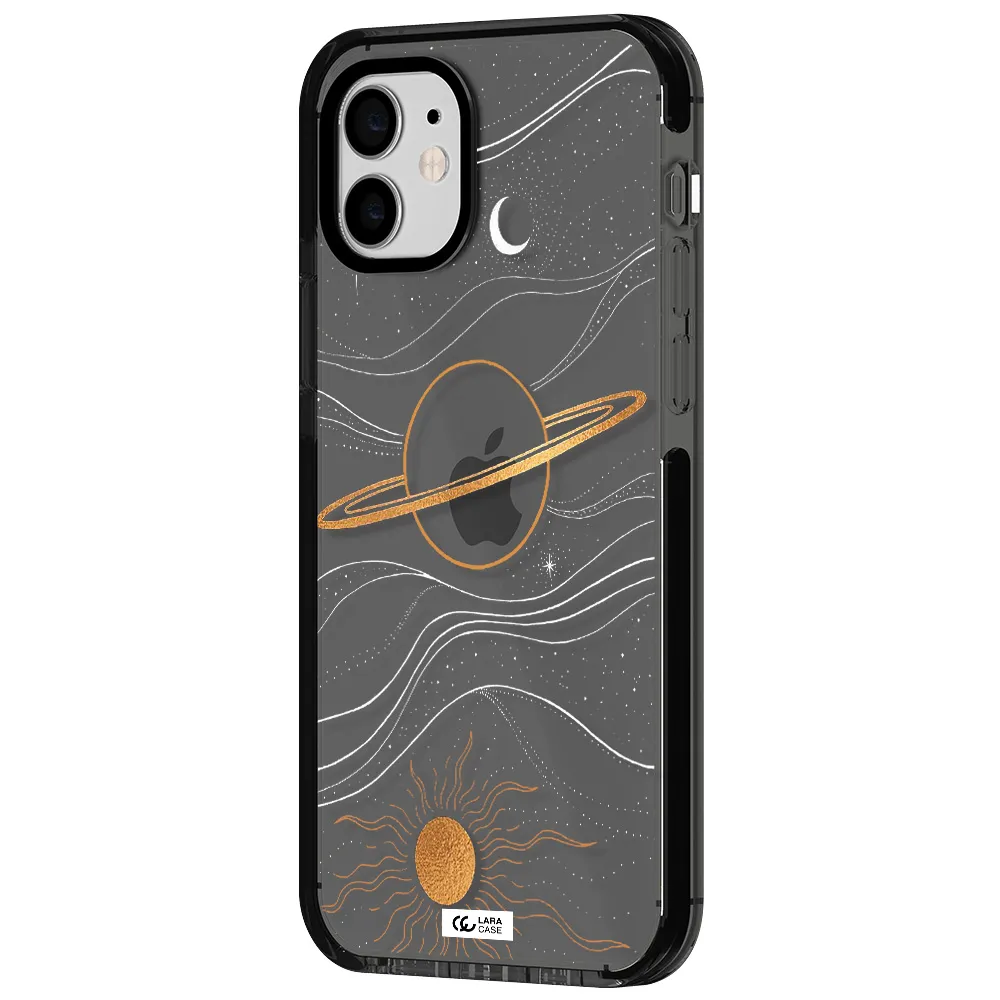 Saturn Apple iPhone 12 impact Smoke Black Case