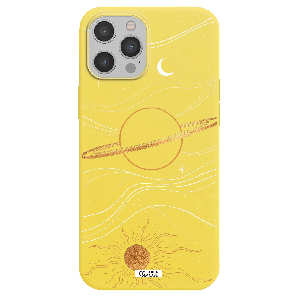 Saturn Apple iPhone 12 pro max Silicone canary yellow Case