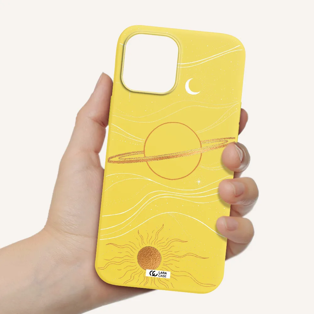 Saturn Apple iPhone 12 pro max Silicone canary yellow Case