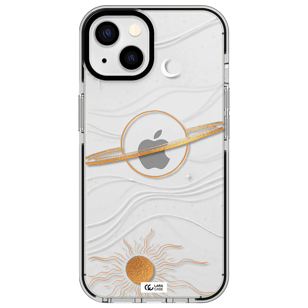 Saturn Apple iPhone 13 impact black border Case