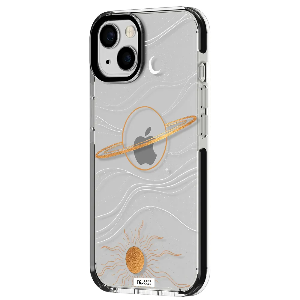 Saturn Apple iPhone 13 impact black border Case