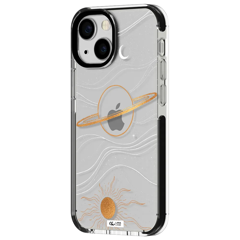 Saturn Apple iPhone 13 mini impact black border Case