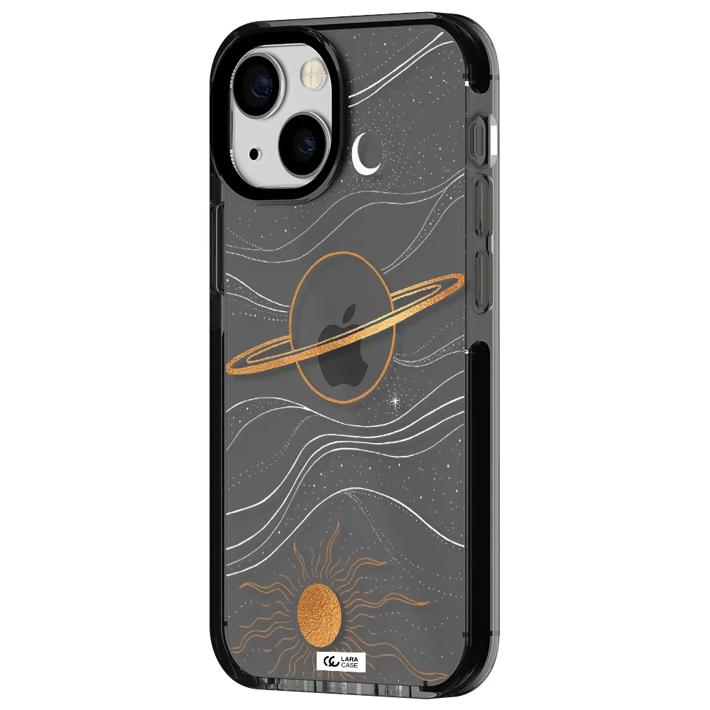 Saturn Apple iPhone 13 mini impact Smoke Black Case