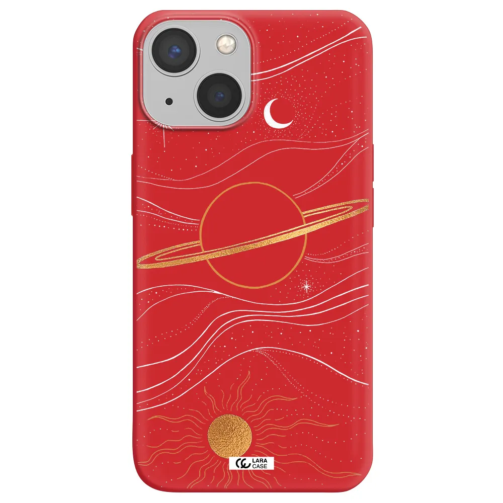 Saturn Apple iPhone 13 mini Silicone Imperial Red Case
