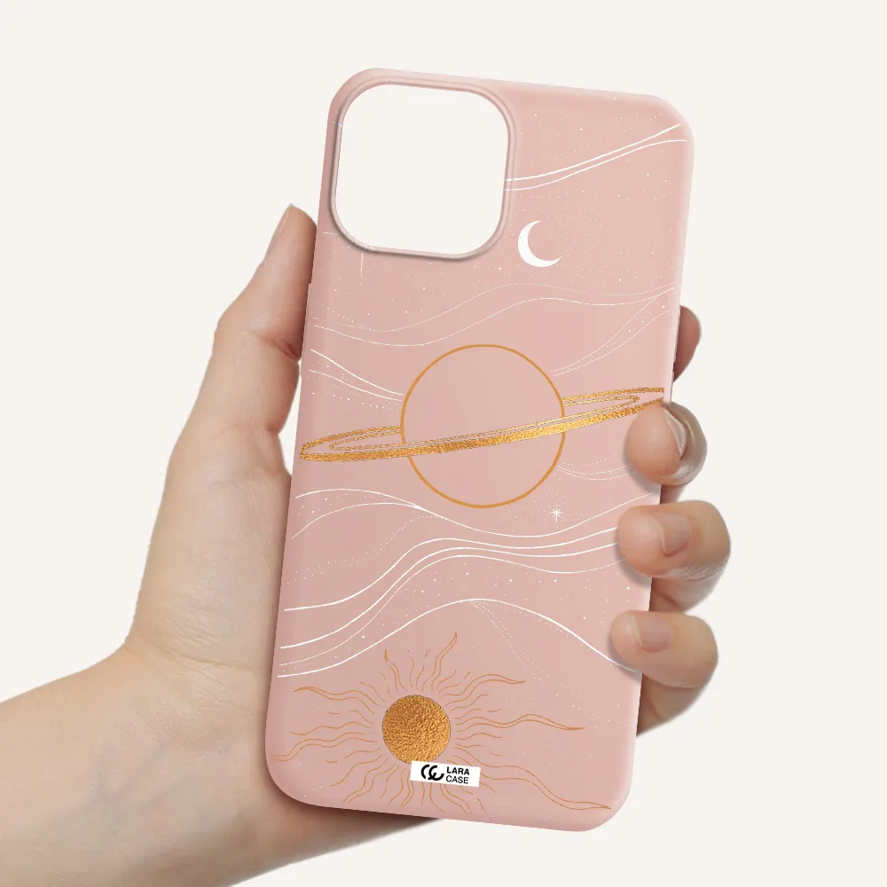 Saturn Apple iPhone 13 mini Silicone pastel pink Case