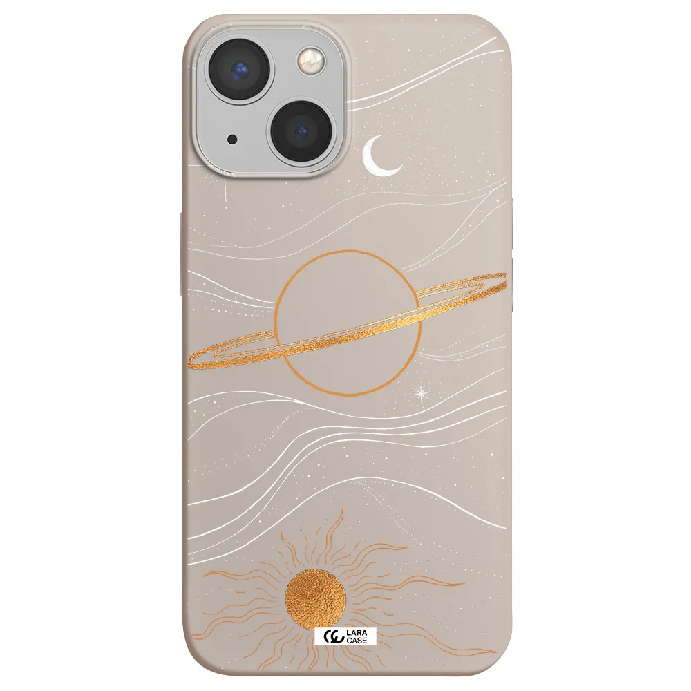 Saturn Apple iPhone 13 mini Silicone Stone Case