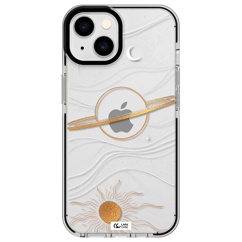 Saturn Apple iPhone 14 impact black border Case