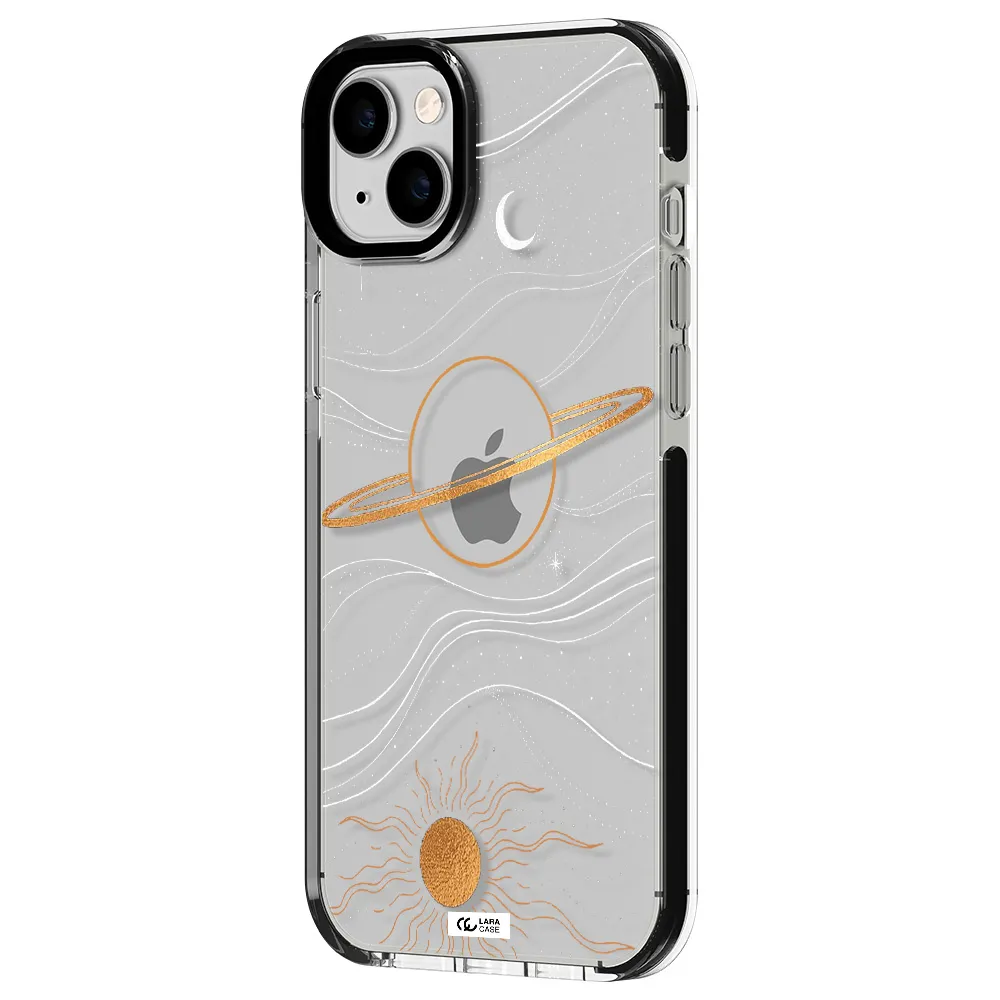 Saturn Apple iPhone 14 plus impact black border Case