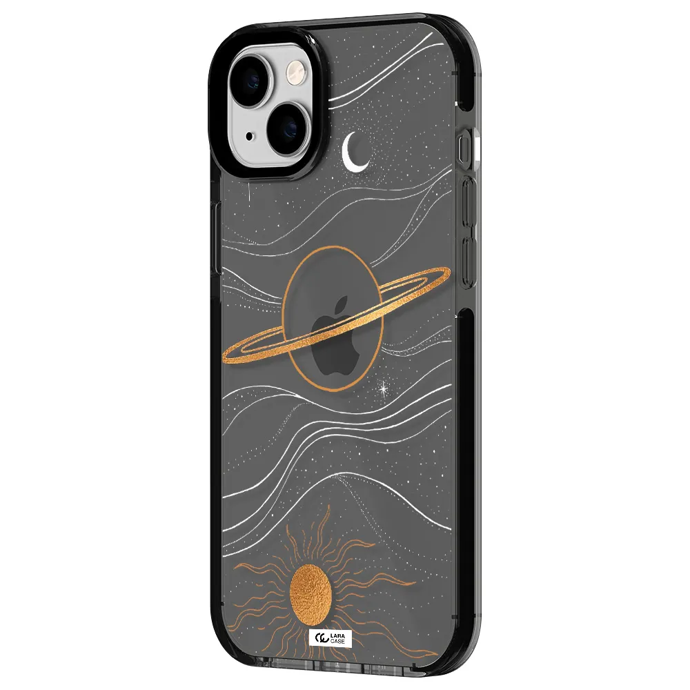 Saturn Apple iPhone 14 plus impact Smoke Black Case