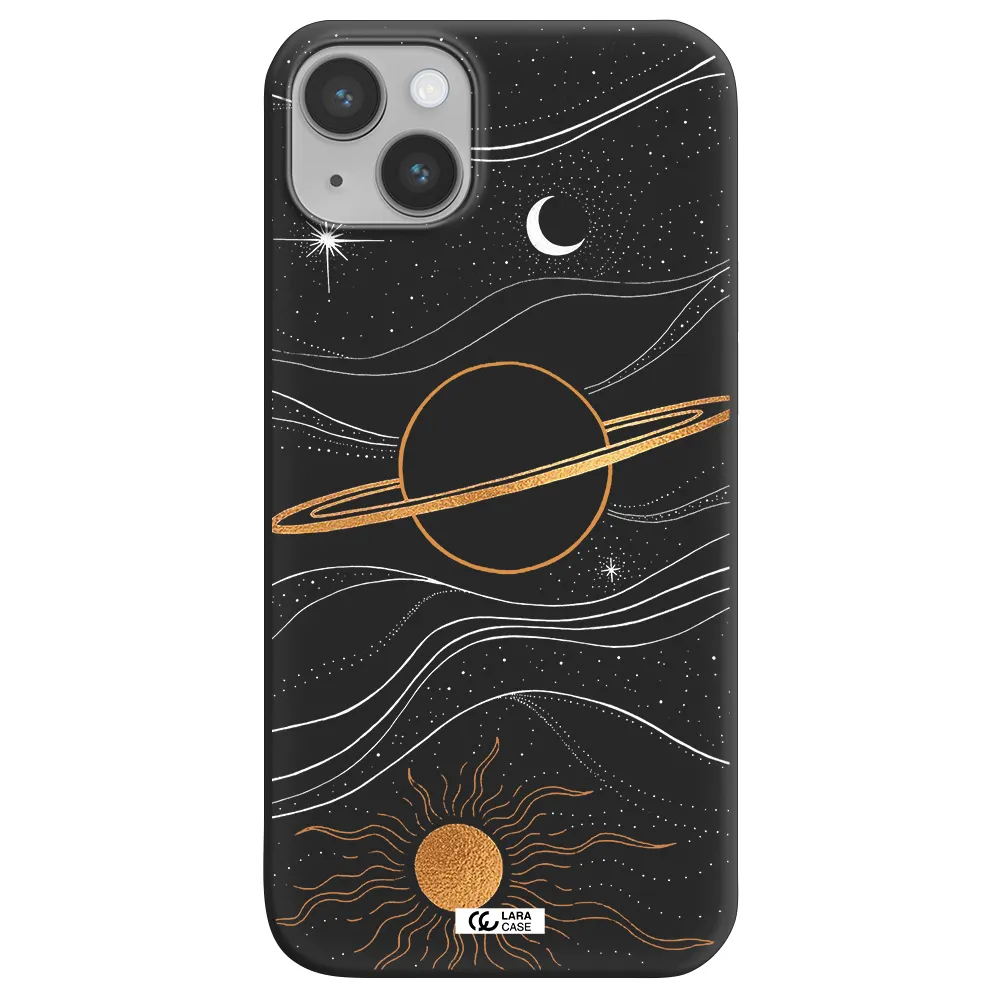 Saturn Apple iPhone 14 plus Silicone black Case