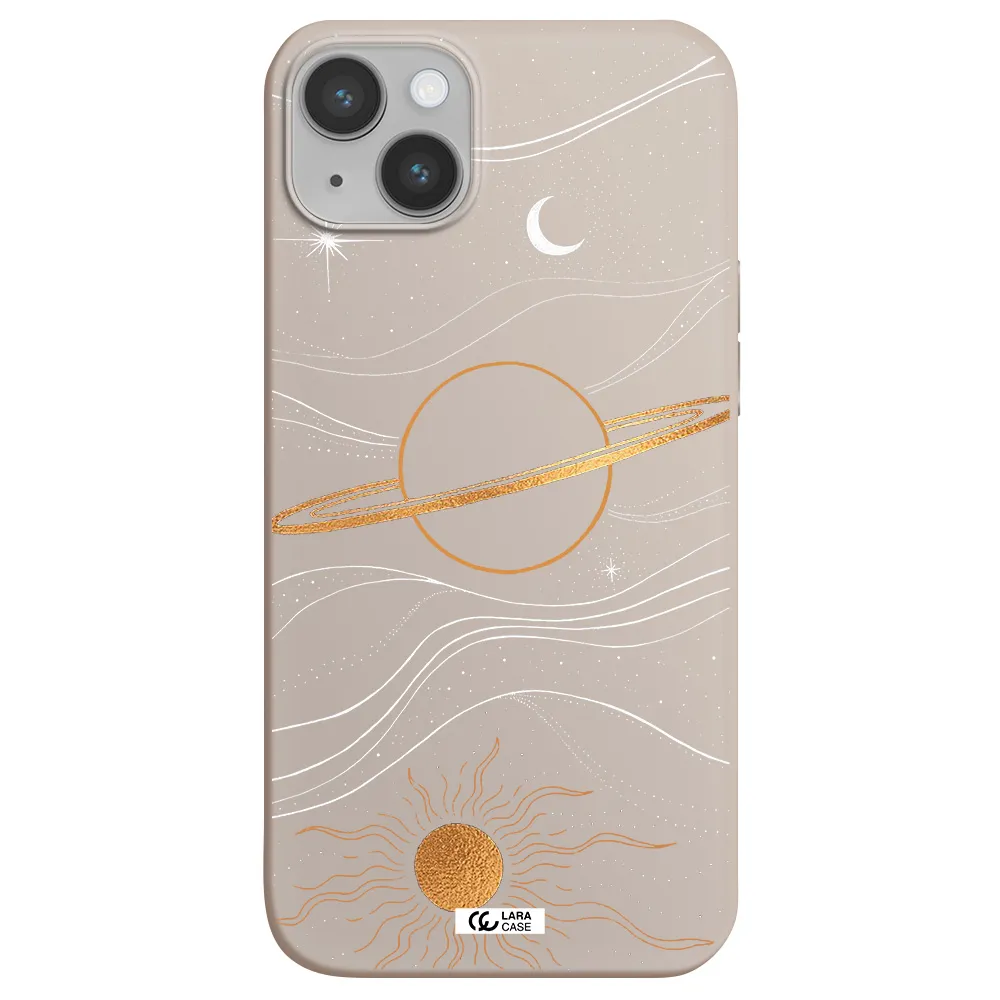 Saturn Apple iPhone 14 plus Silicone Stone Case