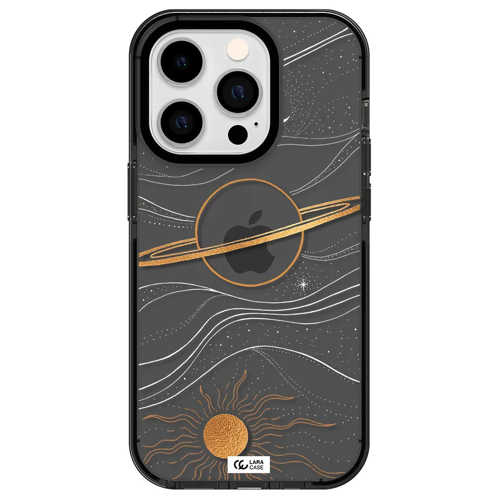 Saturn Apple iPhone 14 pro impact Smoke Black Case