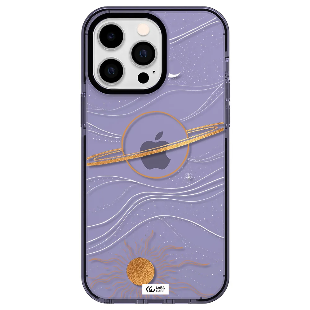 Saturn Apple iPhone 14 pro max impact Lilac Case