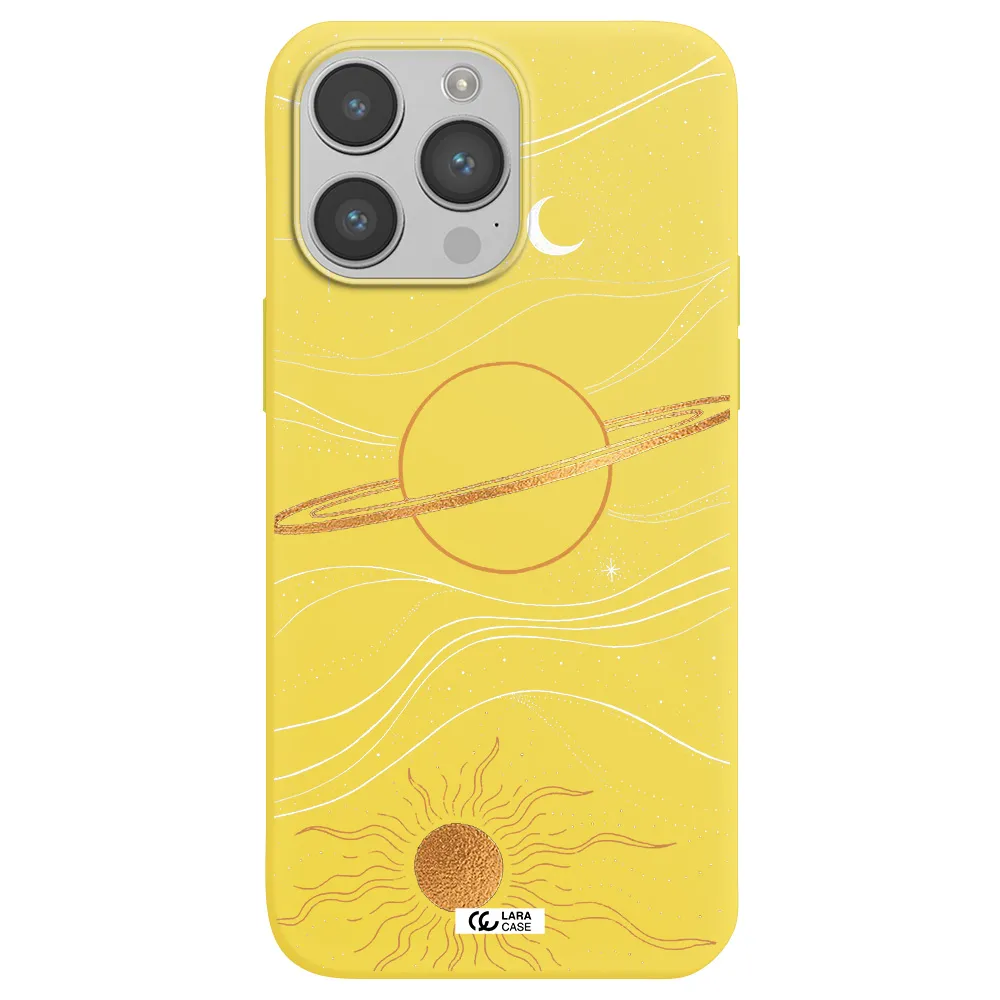 Saturn Apple iPhone 14 pro Silicone canary yellow Case