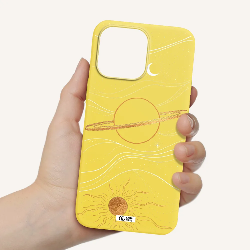 Saturn Apple iPhone 14 pro Silicone canary yellow Case