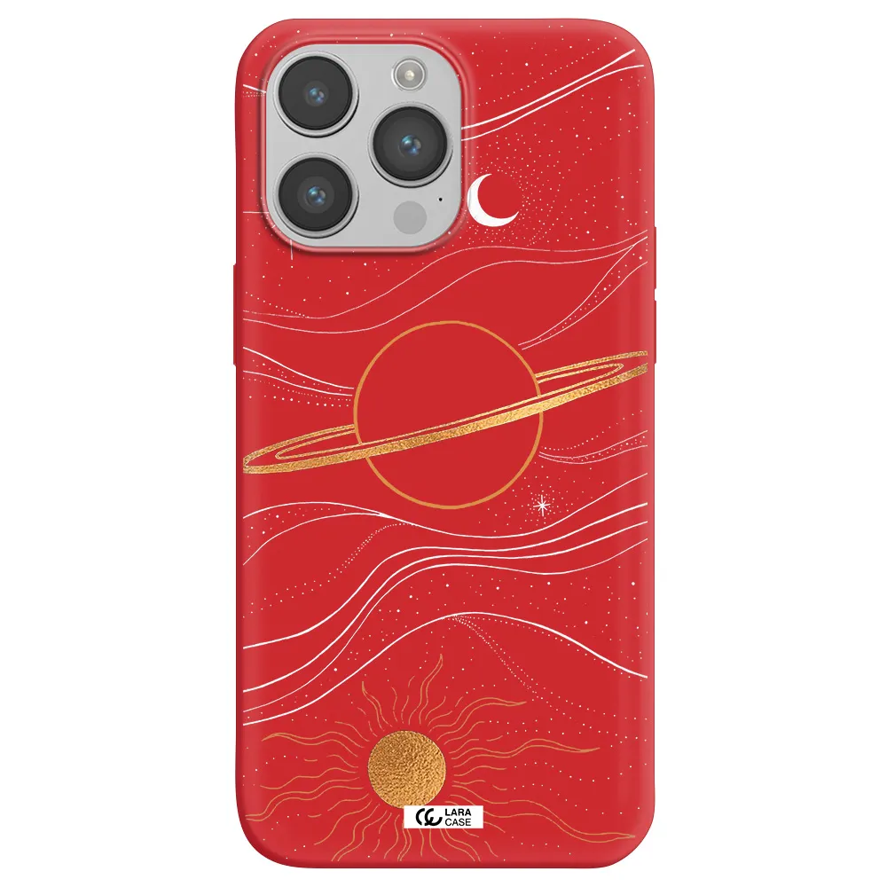 Saturn Apple iPhone 14 pro Silicone Imperial Red Case