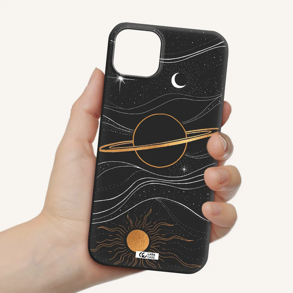 Saturn Apple iPhone 14 Silicone black Case