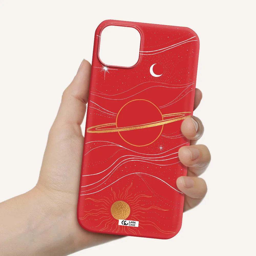 Saturn Apple iPhone 14 Silicone Imperial Red Case