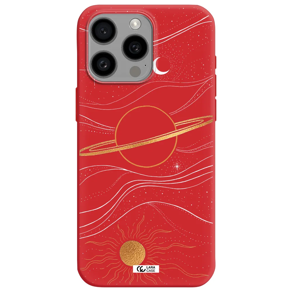 Saturn Apple Iphone 15 Pro Max Silicone Imperial Red Case