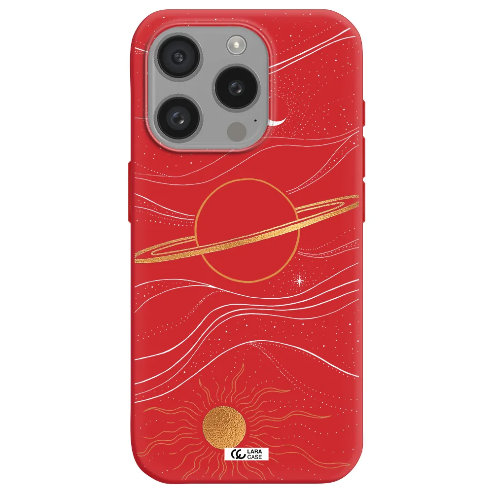 Saturn Apple Iphone 15 Pro Silicone Imperial Red Case