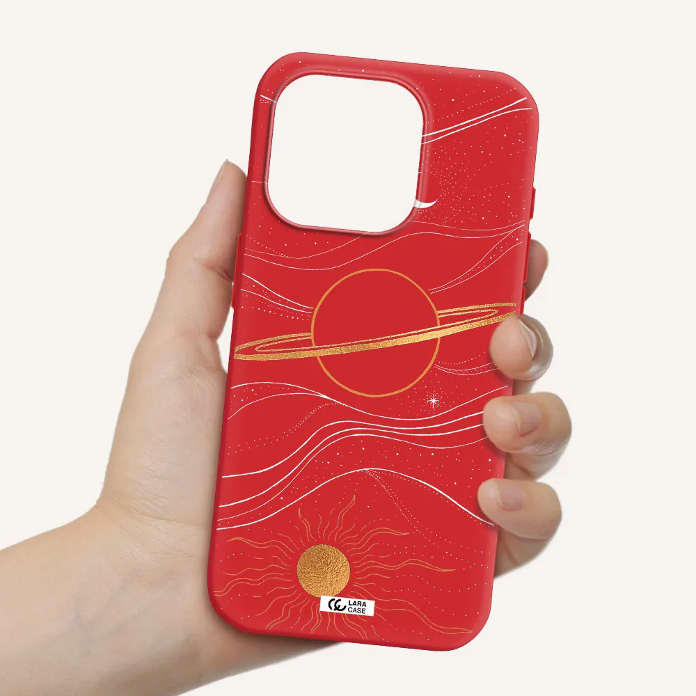 Saturn Apple Iphone 15 Pro Silicone Imperial Red Case