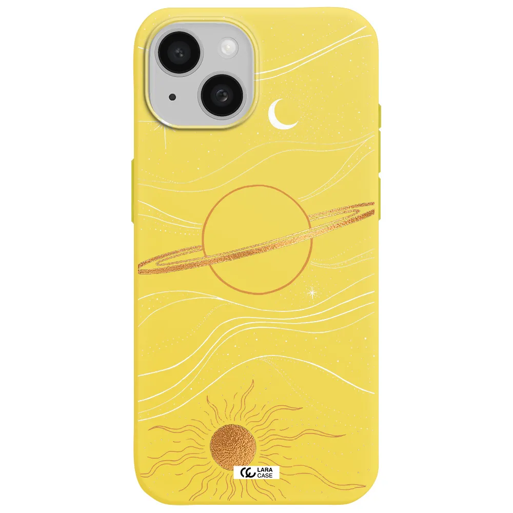 Saturn Apple iPhone 15 Silicone canary yellow Case