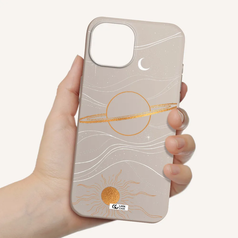 Saturn Apple iPhone 15 Silicone Stone Case