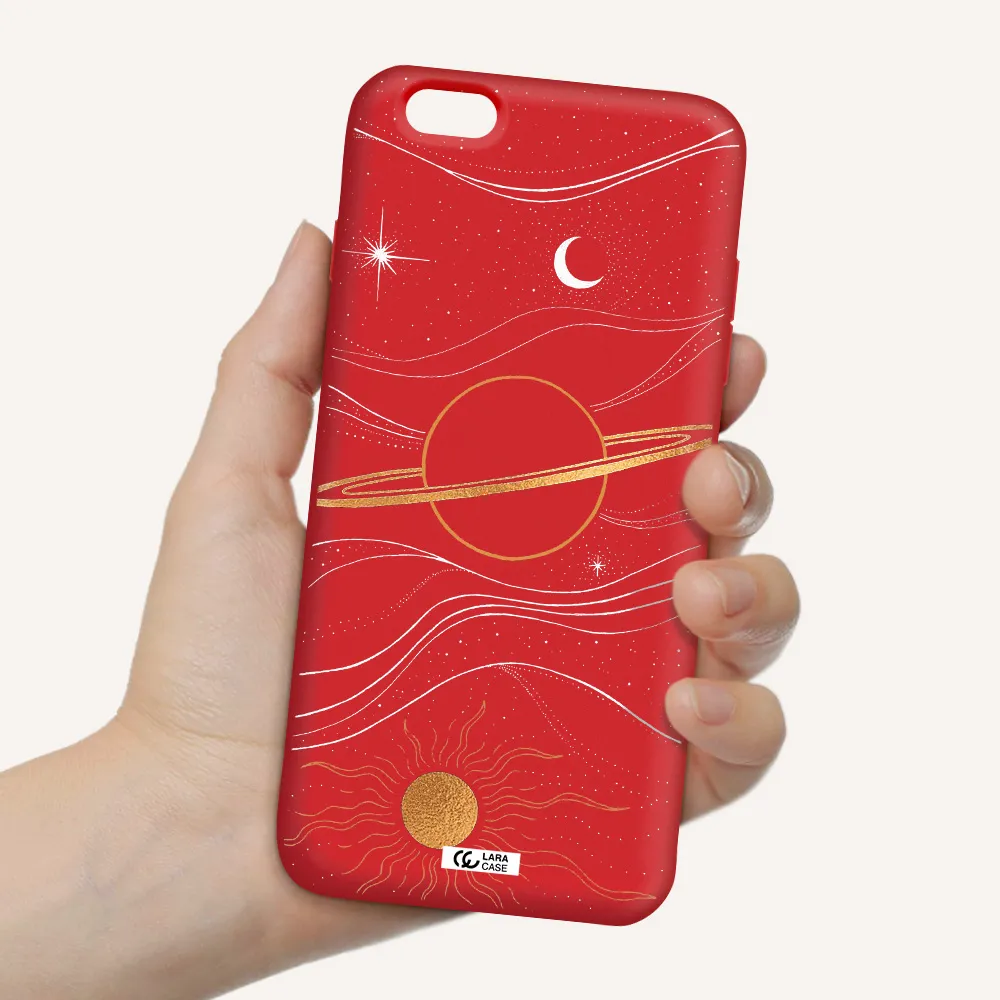 Saturn Apple iPhone 6 plus Silicone Imperial Red Case