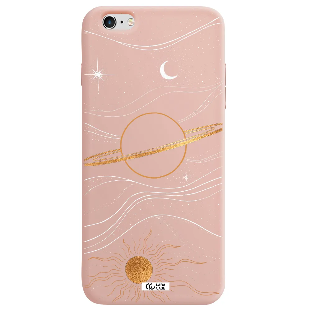 Saturn Apple iPhone 6 plus Silicone pastel pink Case