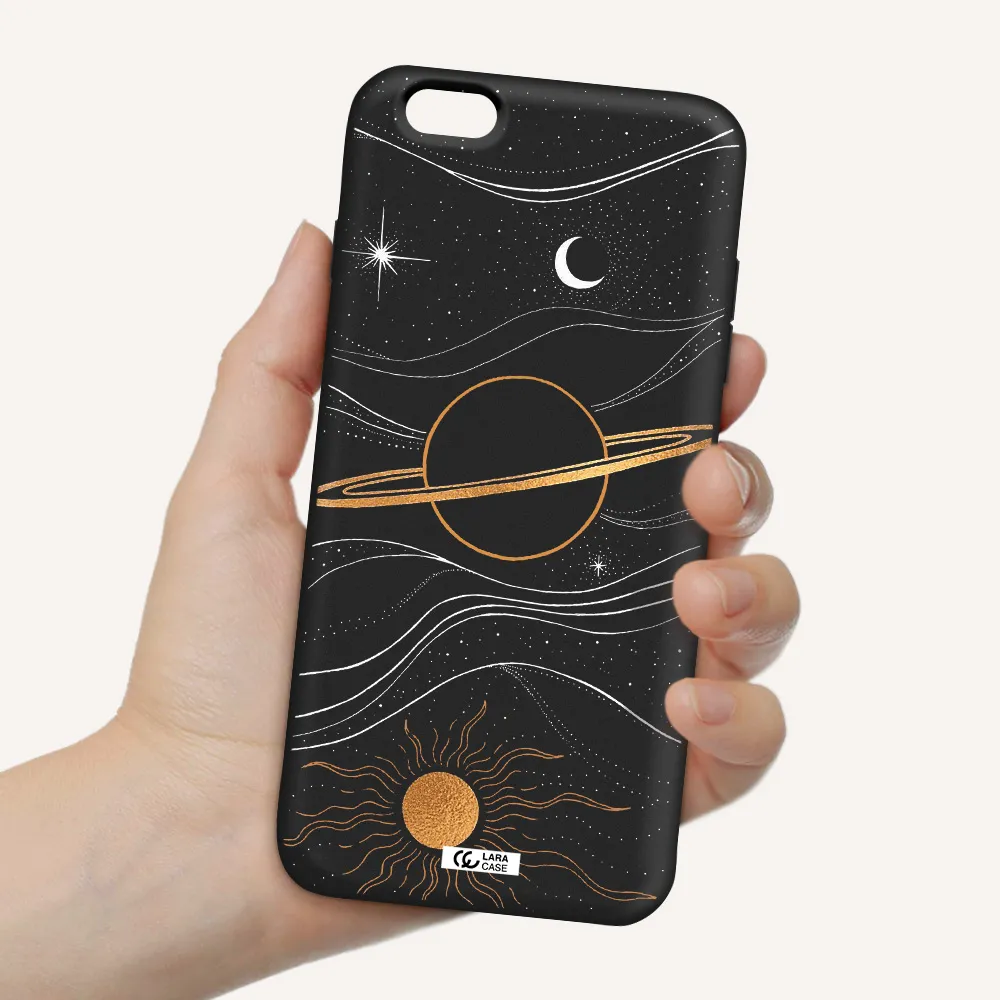 Saturn Apple iPhone 6 s plus Silicone black Case