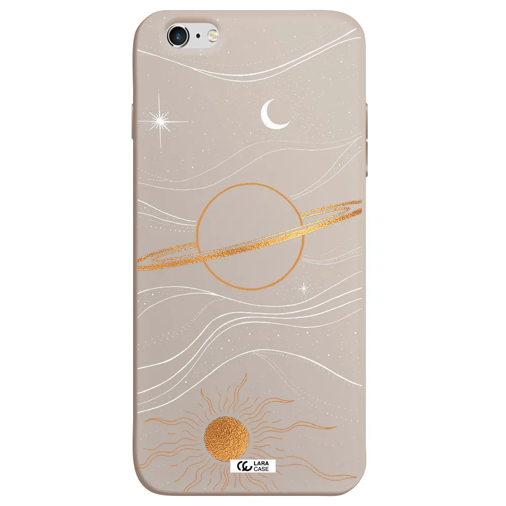 Saturn Apple iPhone 6 s plus Silicone Stone Case