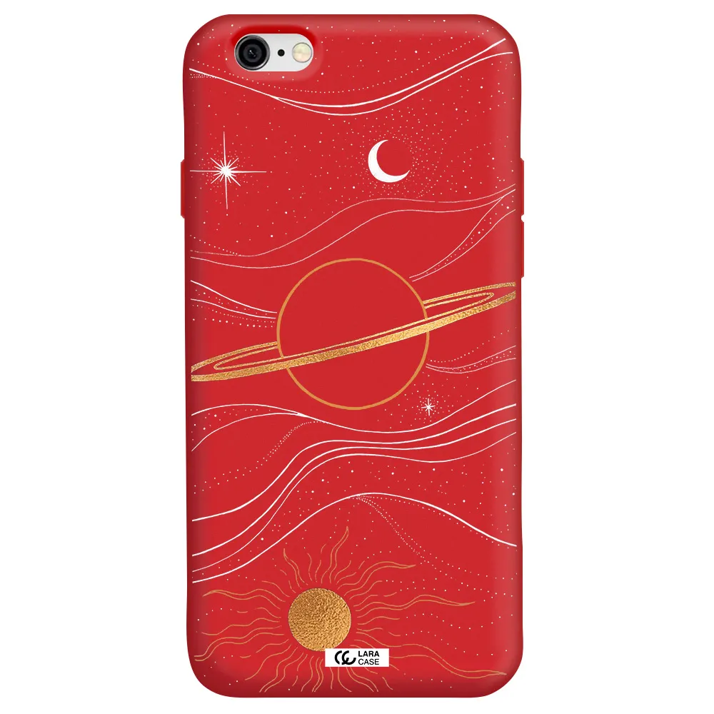 Saturn Apple iPhone 6 Silicone Imperial Red Case