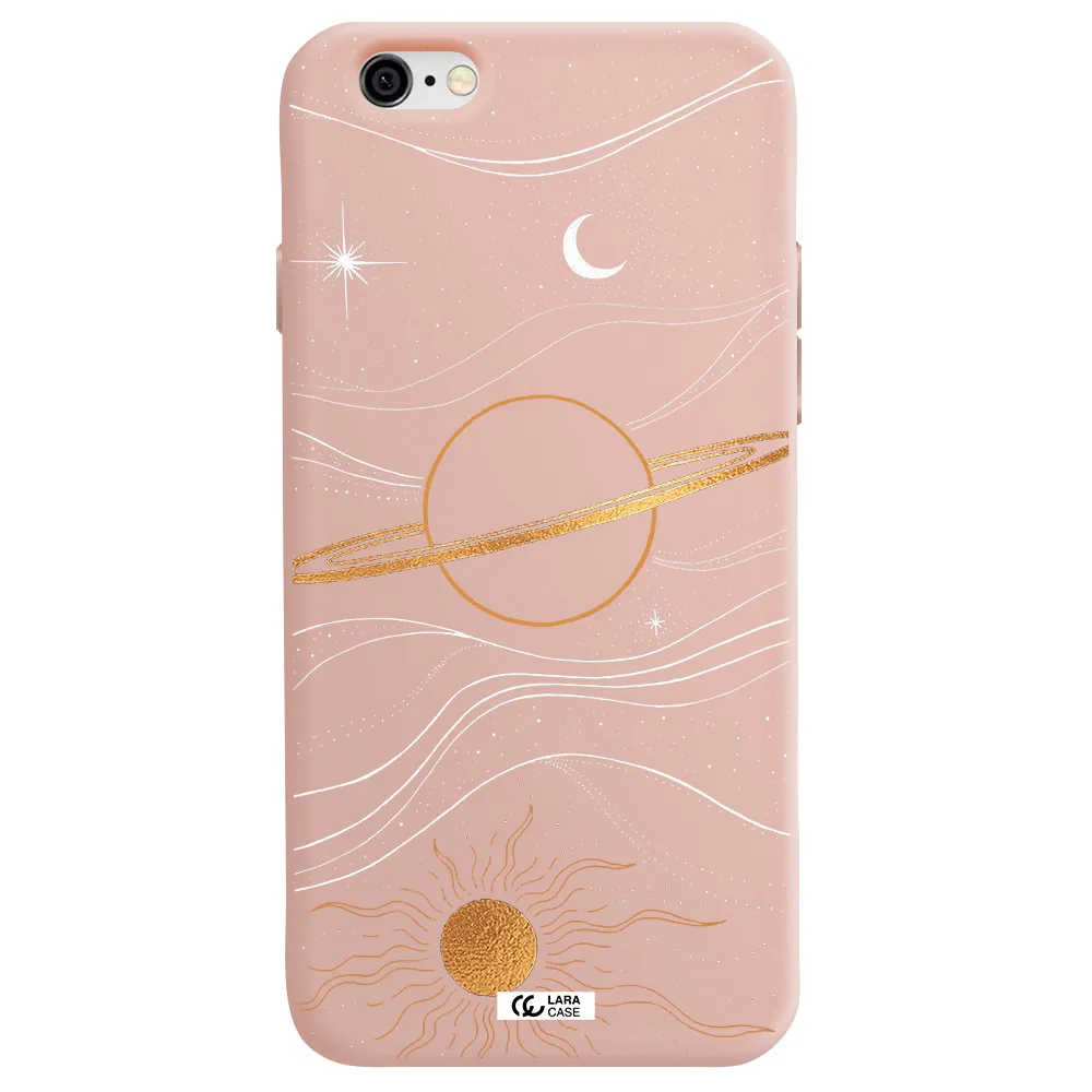 Saturn Apple iPhone 6 Silicone pastel pink Case