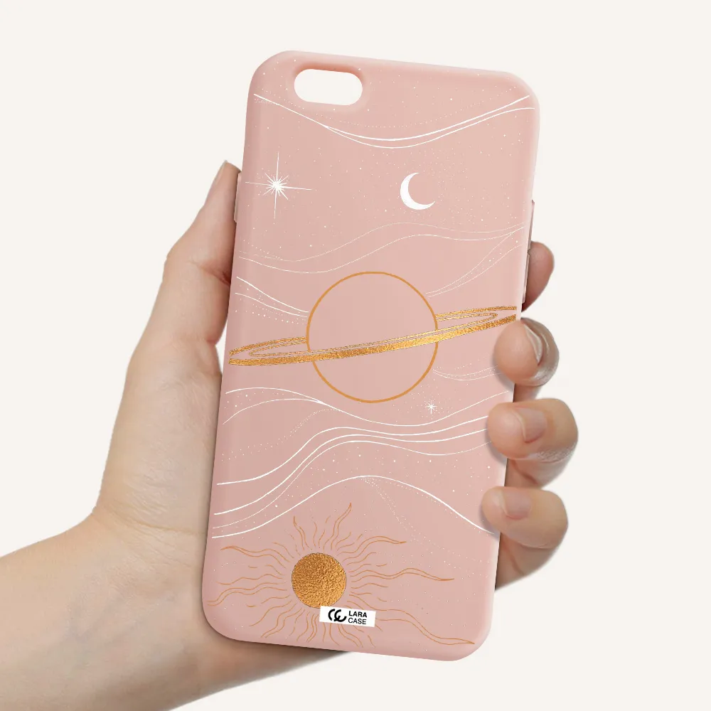Saturn Apple iPhone 6 Silicone pastel pink Case