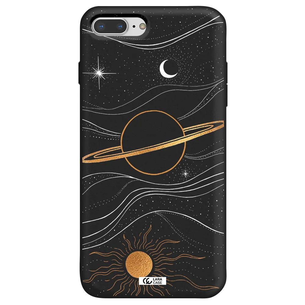 Saturn Apple iPhone 7 plus Silicone black Case