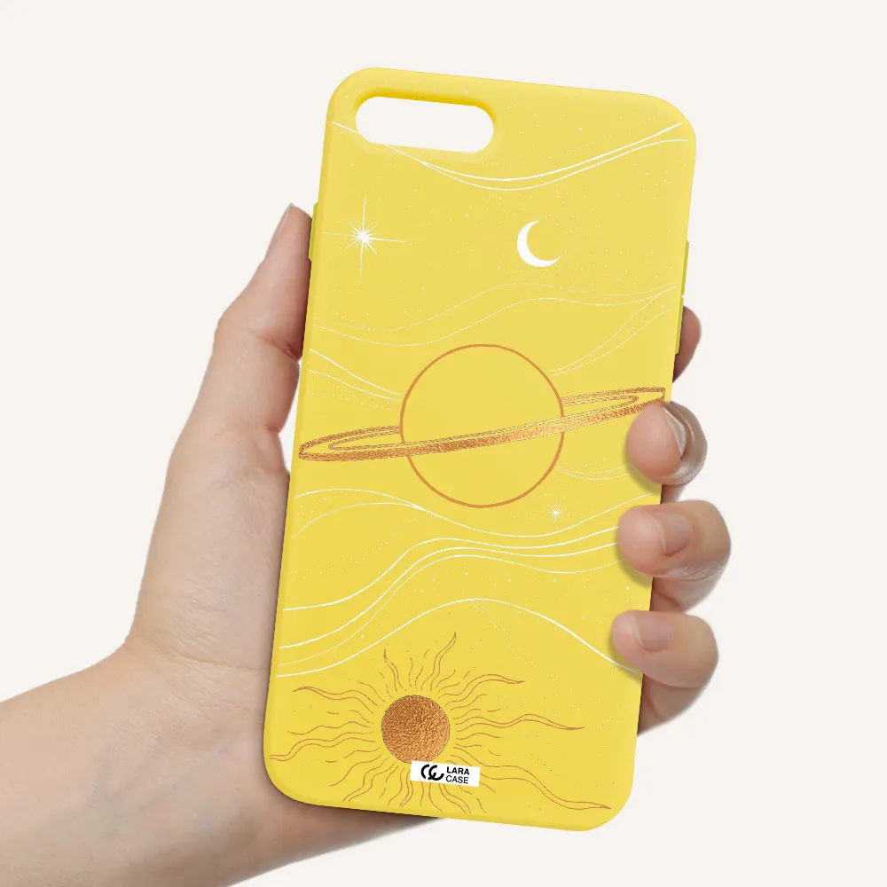 Saturn Apple iPhone 7 plus Silicone canary yellow Case