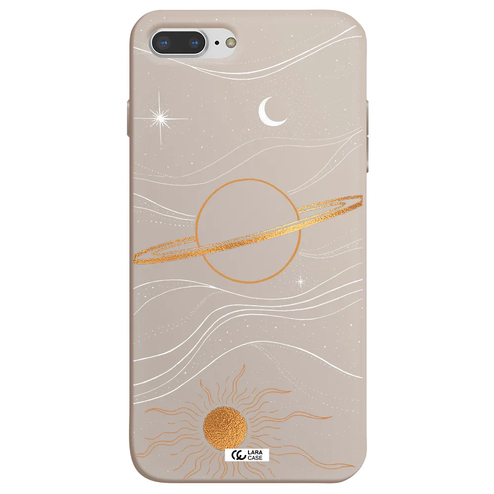 Saturn Apple iPhone 7 plus Silicone Stone Case