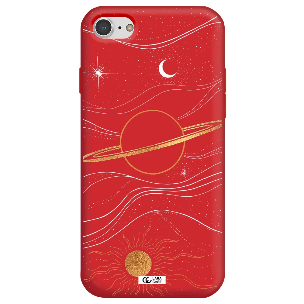 Saturn Apple iPhone 7 Silicone Imperial Red Case