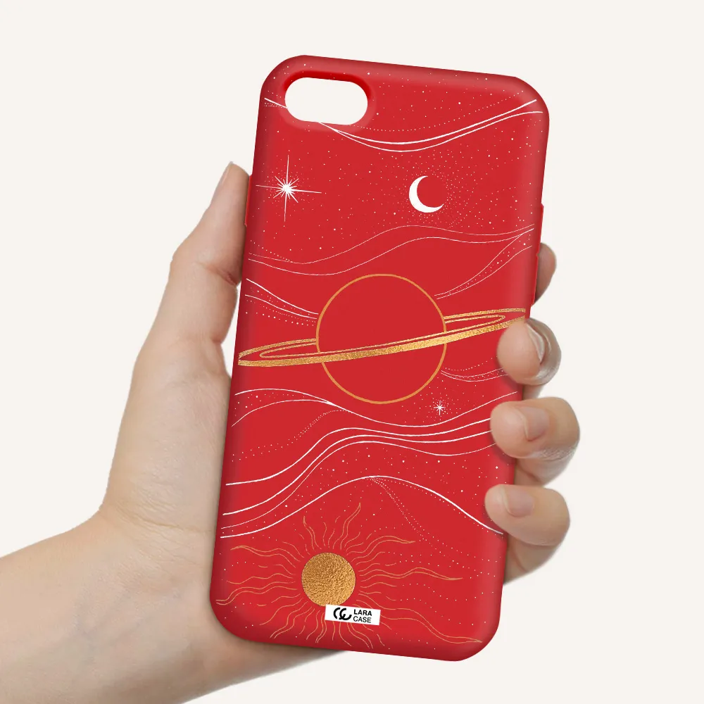 Saturn Apple iPhone 7 Silicone Imperial Red Case