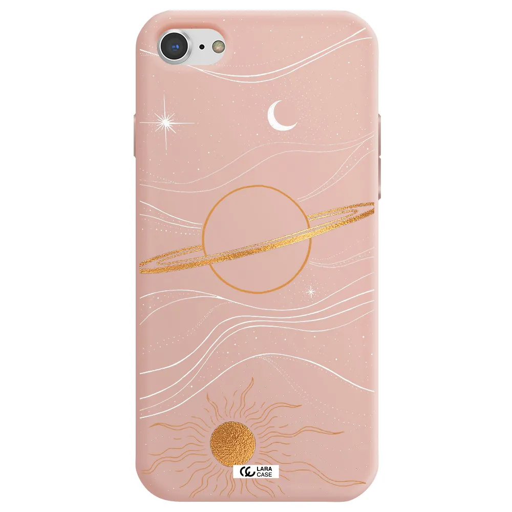 Saturn Apple iPhone 7 Silicone pastel pink Case